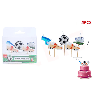 Set Velas de Fútbol 5pcs