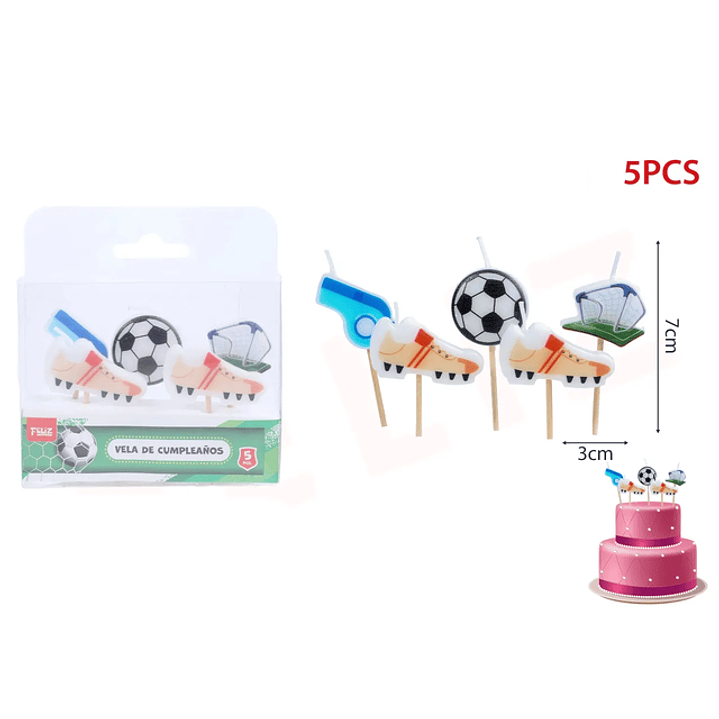Set Velas de Fútbol 5pcs 1