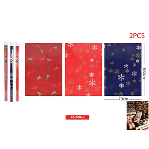 Papel de Regalo Diseños de Navidad 70*100cm 2pcs