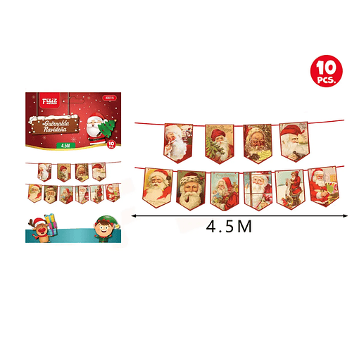 Guirnalda Viejitos pascueros Navidad 24*24cm