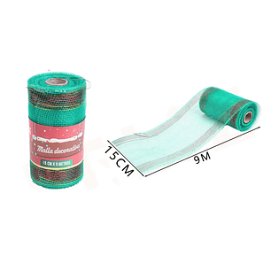 Malla Decorativa Turquesa Navidad 0.15*9M
