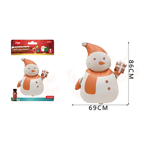Globo Metálico Muñeco de Nieve 69*86cm