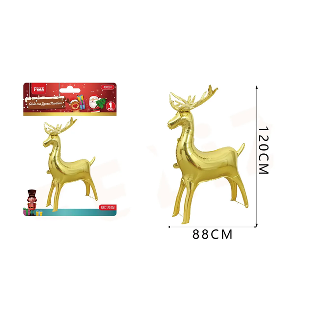 Globo Metálico Reno Dorado 88*120cm 1