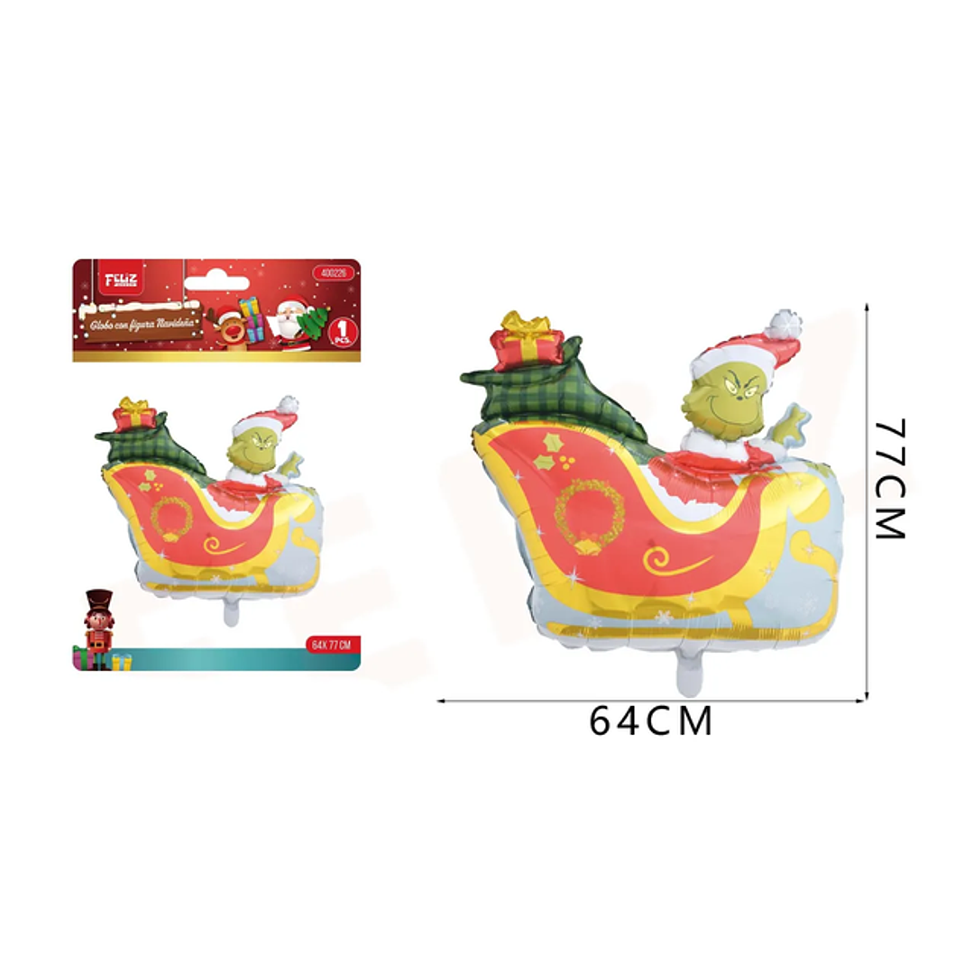 Globo Metálico Trineo de Navidad 64*77cm 1