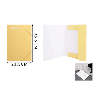 Carpeta Con Elasticos Amarillo 235X355Cm