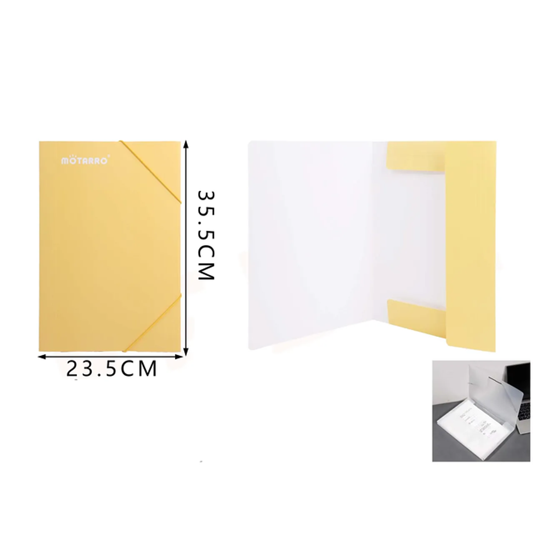 Carpeta Con Elasticos Amarillo 235X355Cm 1