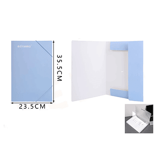 Carpeta Con Elasticos Celeste 235X355Cm