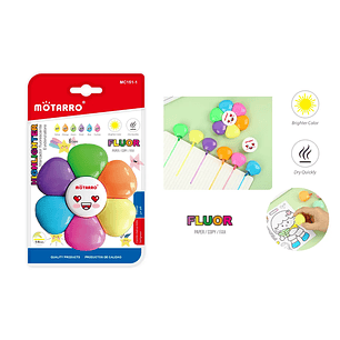 Destacador Flor Flúor 6pcs