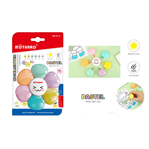 Destacador Flor Pastel 6pcs