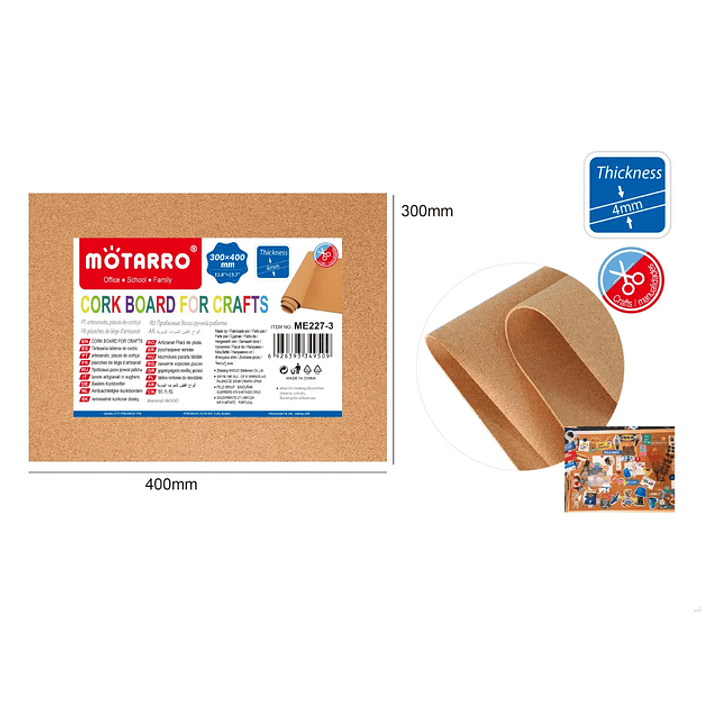 Tablero De Corcho 30x40Cm 1