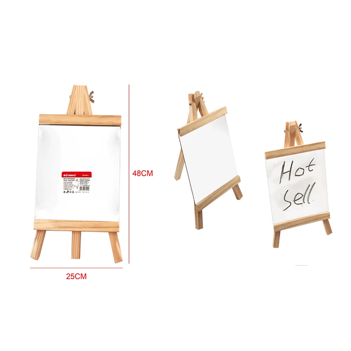 Pizarra Tripode Blanco 25x48cm 1