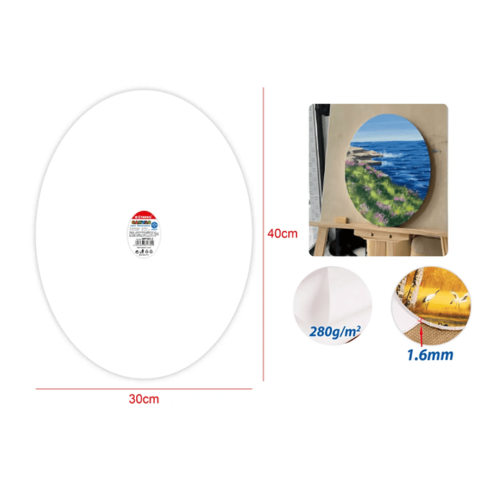 Lienzo Ovalado 3040Cm 1