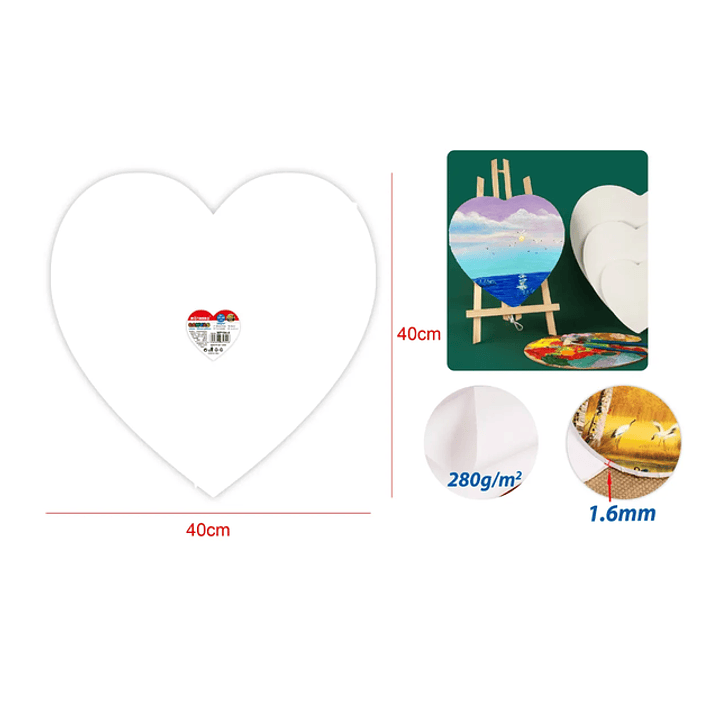Lienzo Corazon 40Cm 1