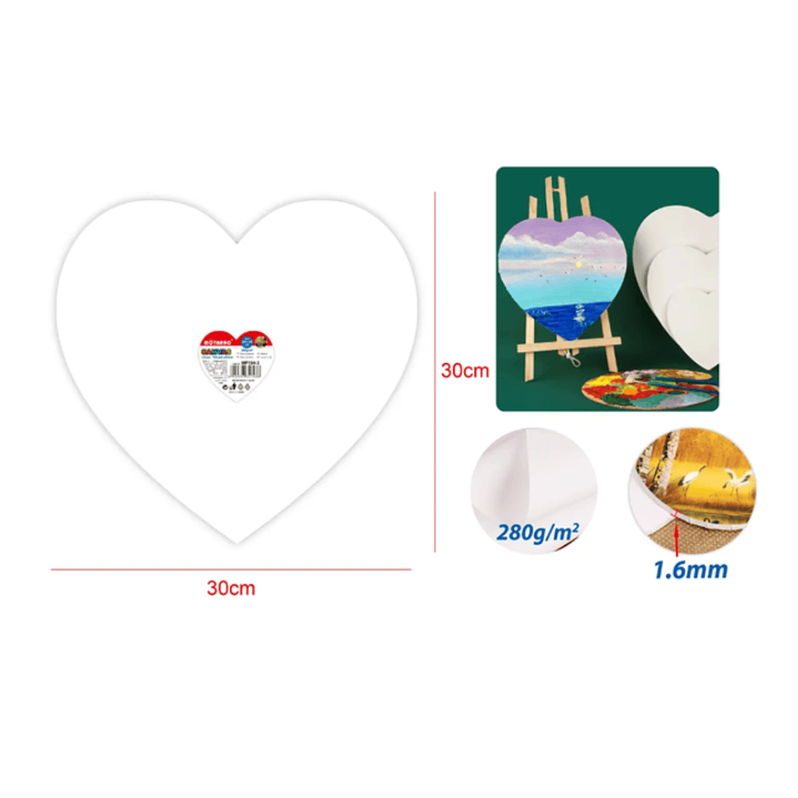 Lienzo Corazon 30Cm 1