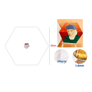 Lienzo Hexagono 40Cm