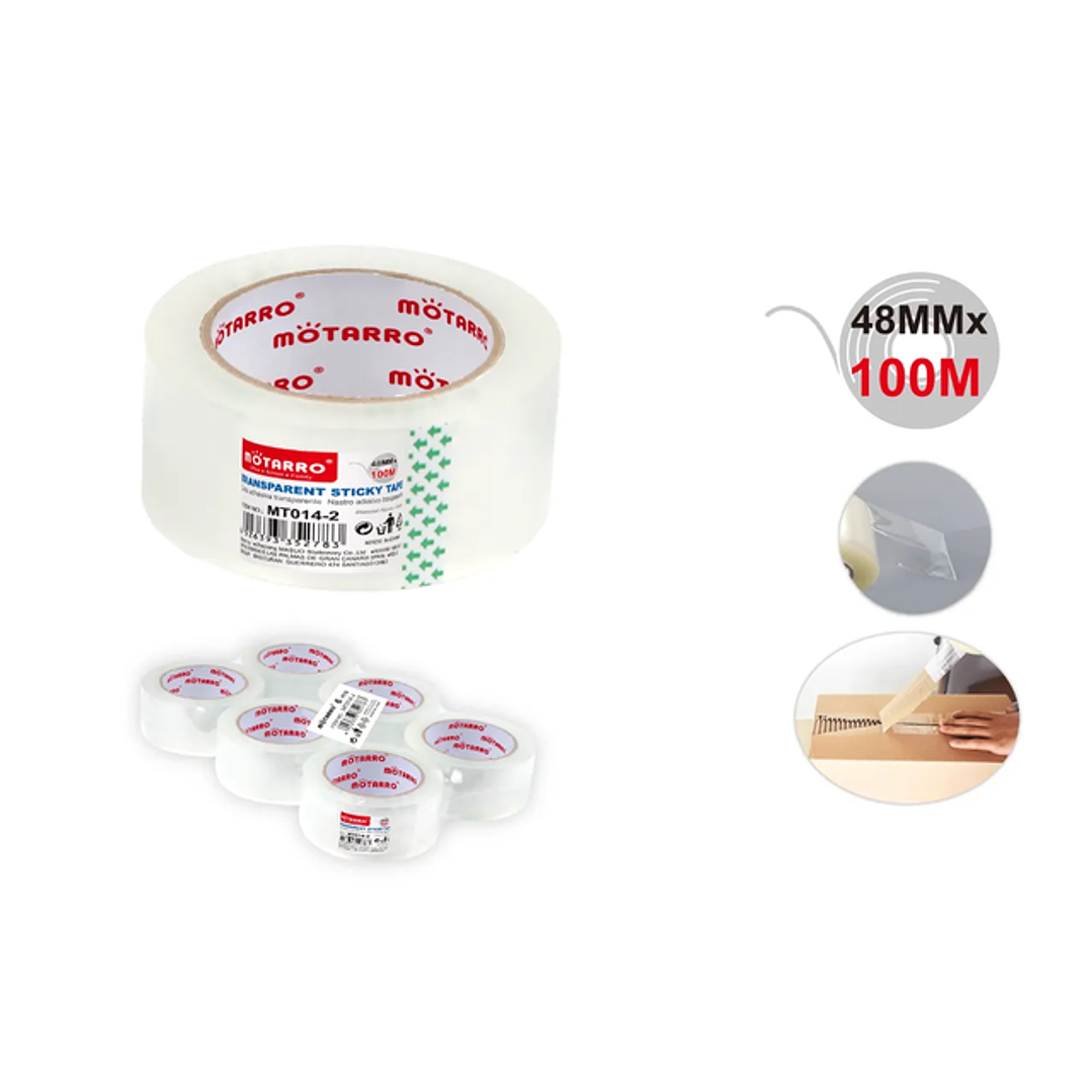Cinta Adhesiva Scotch Trasparente 48 mm × 100 m 1