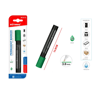 Marcador Permanente Verde 3,0mm 13.8cm