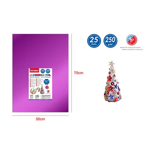 Papel Metálico Morado 25pcs 50x70cm