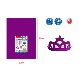 Papel Glitter Morado 25pcs 50x70cm