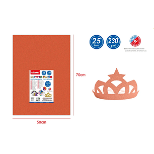 Papel Glitter Naranjo 25pcs 50x70cm