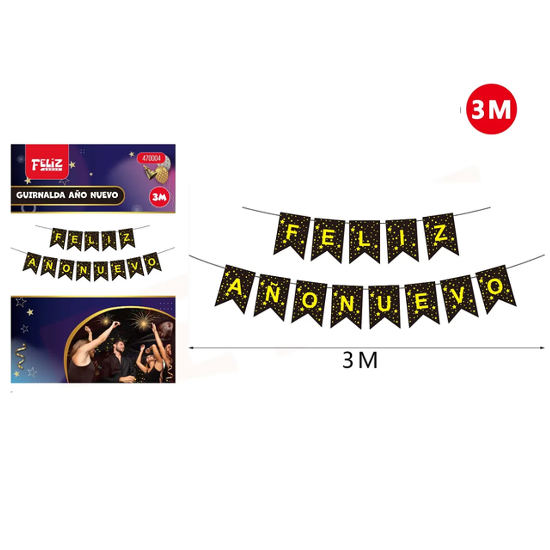 Guirnalda de Letras Feliz Año Estrella 3M 1