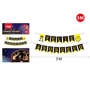 Guirnalda de Letras Feliz Año Nuevo Copa 3M