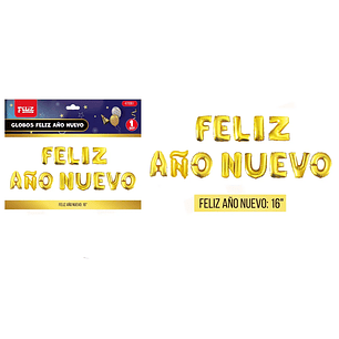 Globos Metalizado Letra Feliz Año Nuevo