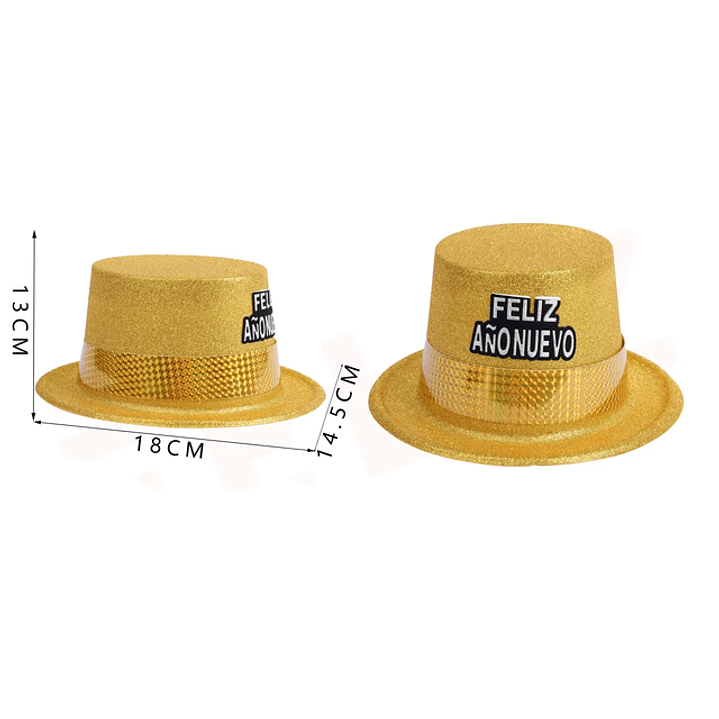 Gorro Frase Año Nuevo Glitter 1
