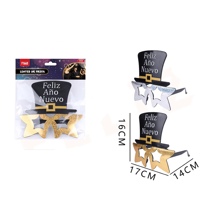 Lentes Frase Feliz Año Nuevo Estrella 1