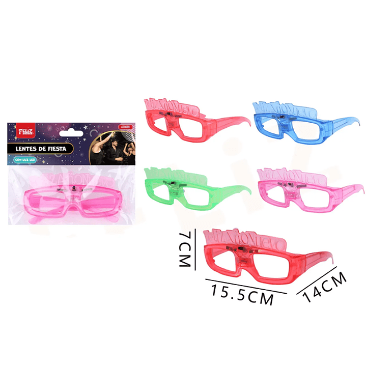 Lentes Feliz año nuevo con Luz 1