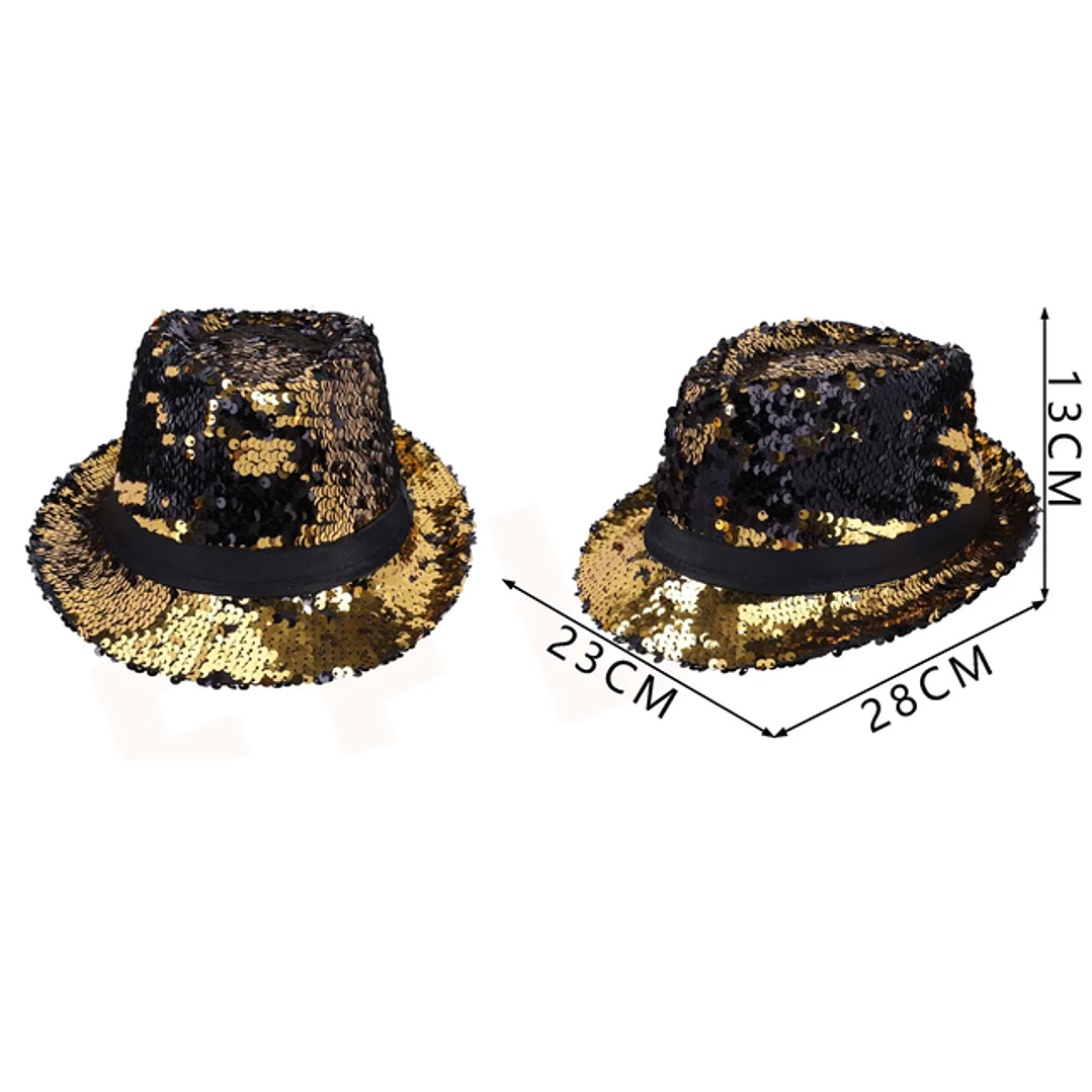 Gorro Lentejuelas Dorado/Negro 1