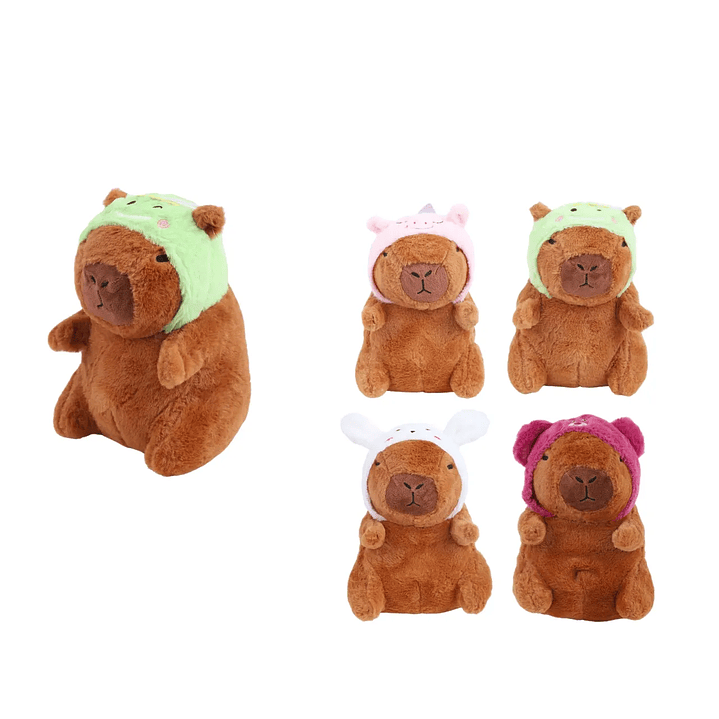 Peluche de Capibara Gorro 22cm 1
