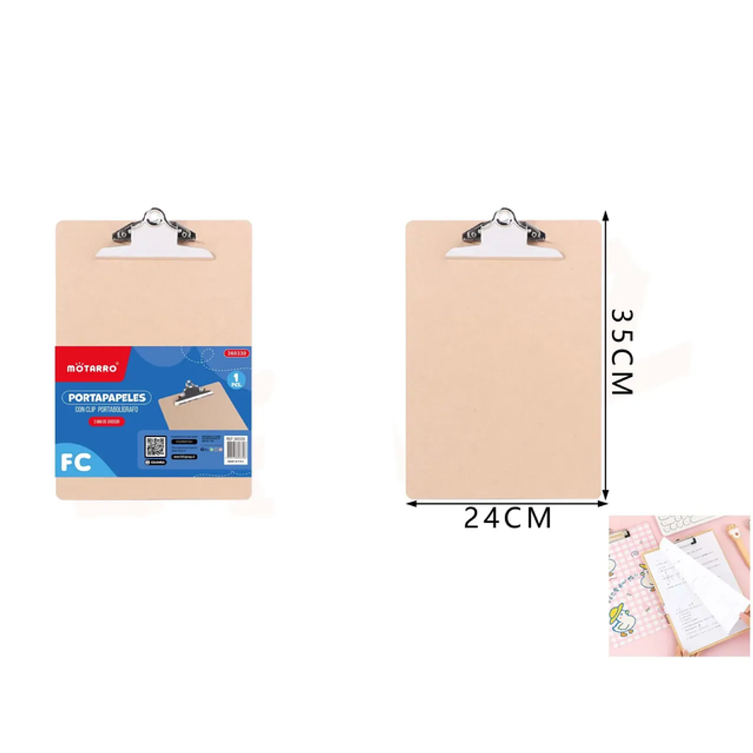 Tablero Madera con Pinza24x35cm 1