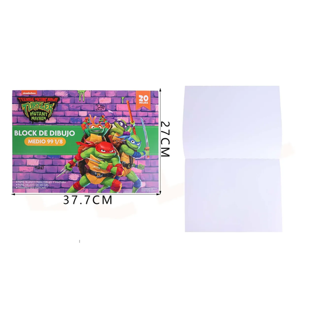 Block Medio 99 1/8 Tortugas Ninja 20Hjs  1