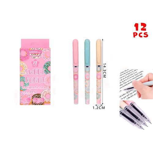 Lápiz Gel Dona 12pcs