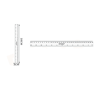 Regla Plástica transparente 30cm