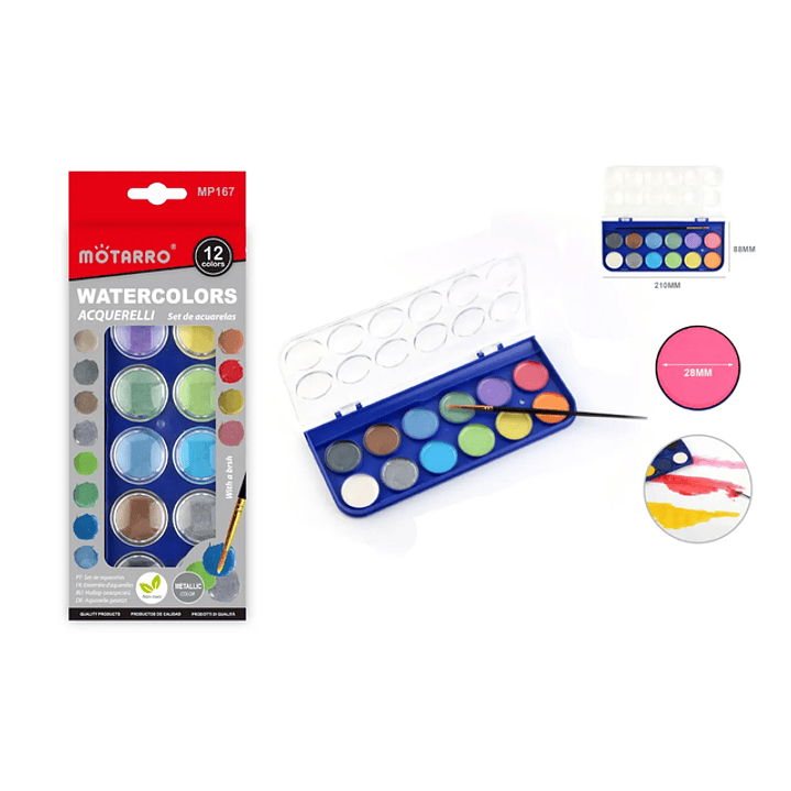  Acuarelas 12 Colores 1