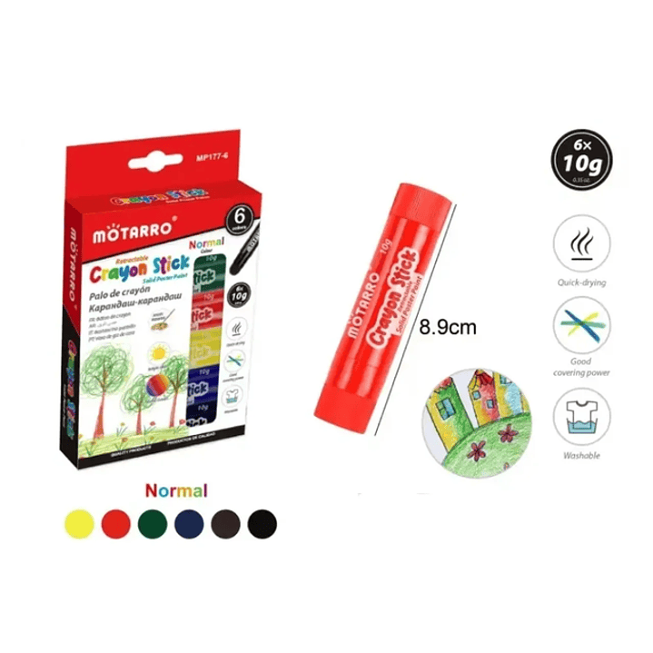 Lápices de Cera 10G 6pcs 1