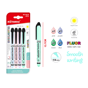 Marcador LÍquido Flúor Pastel 13.7cm 4pcs