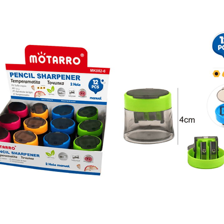 Sacapuntas con deposito doble entrada 1