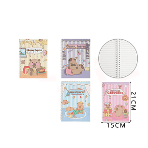 Libreta Capibaras 60Hojas A5