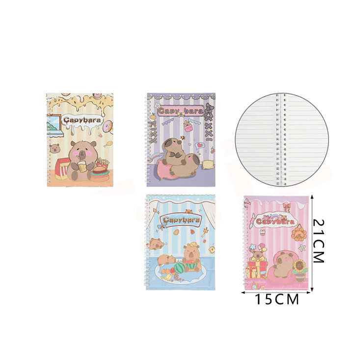Libreta Capibaras 60Hojas A5 1