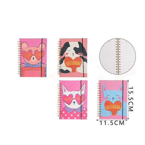 Libreta Mascotas 80Hojas 7*7mm A6