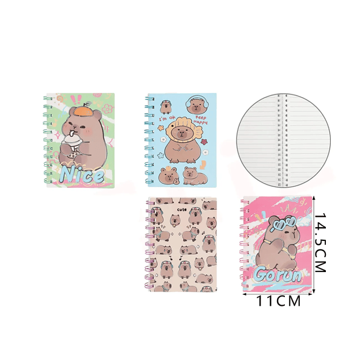Libreta Capibara Cute 80Hojas A6 1