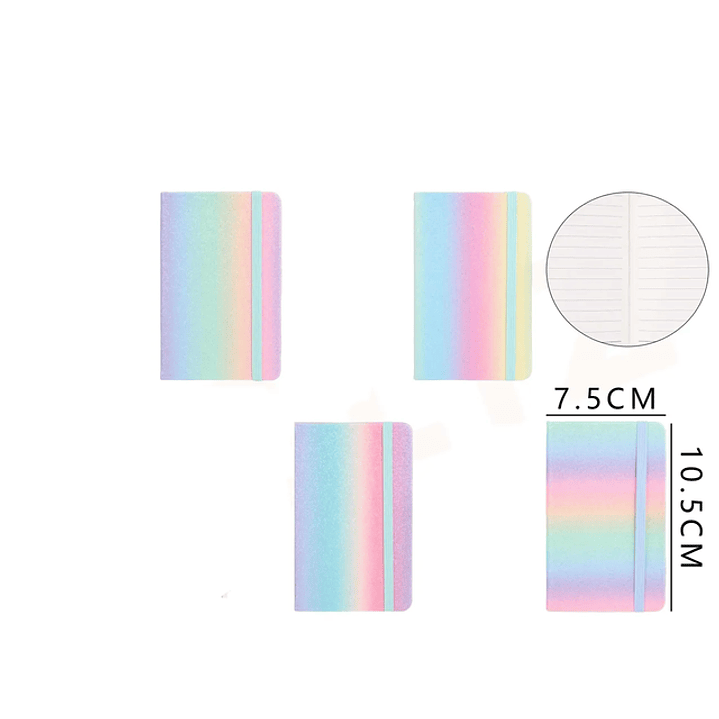 Libreta Degrade Multicolor 10.5*7.5cm A7 1