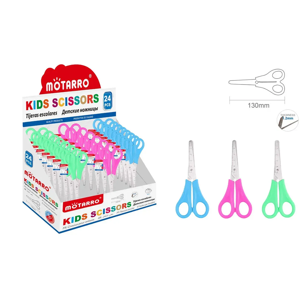 Tijera simple colores 130mm 1