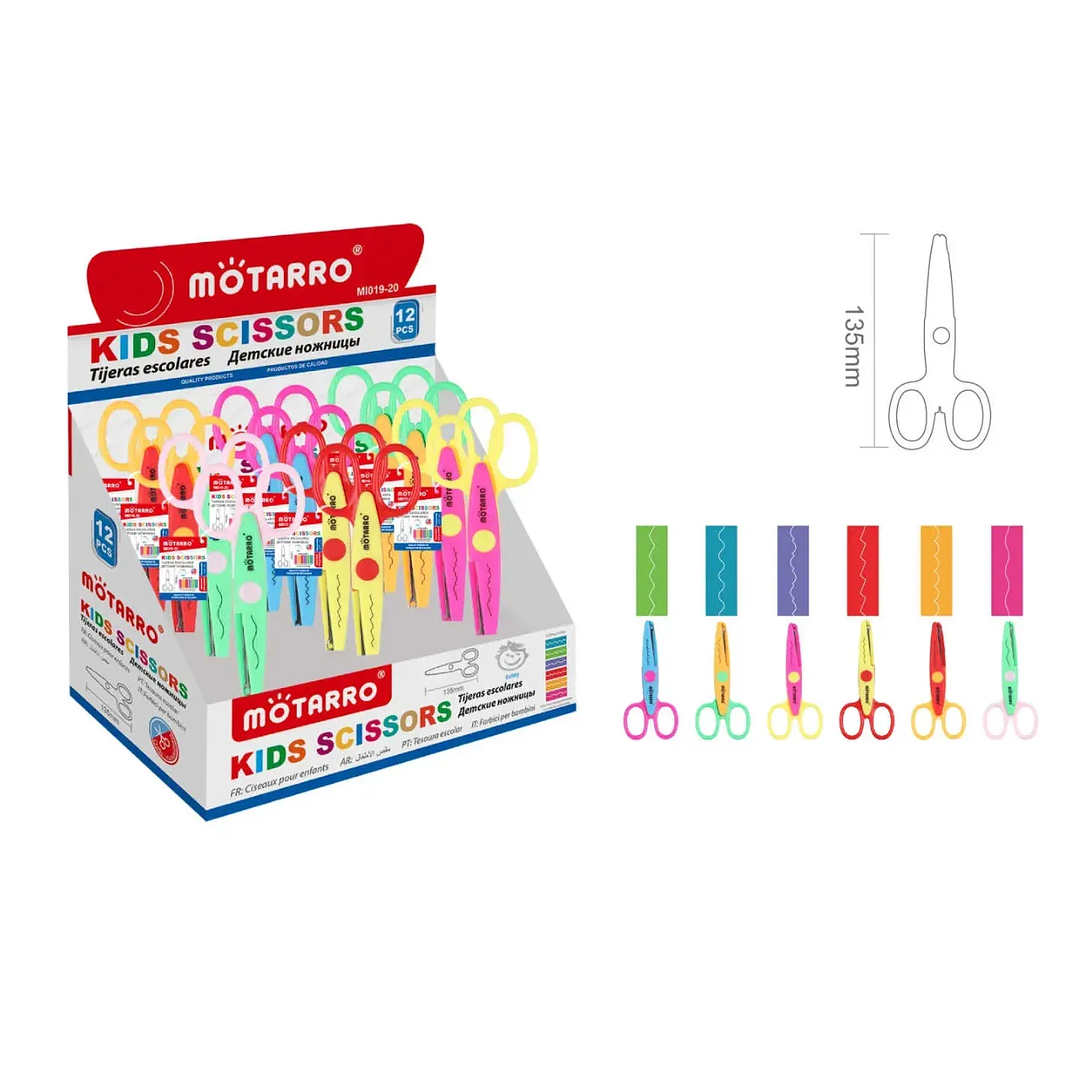 Tijera Escolar Zig Zag 135mm 1