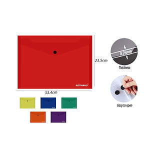 Carpeta sobre con Velcro Multicolor 33.4x23.5cm