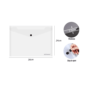 Carpeta Sobre Con Velcro Blanco 36X24Cm