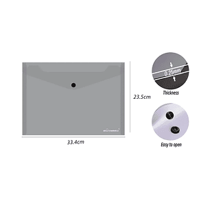 Carpeta Sobre Con Boton Gris 334X235Cm